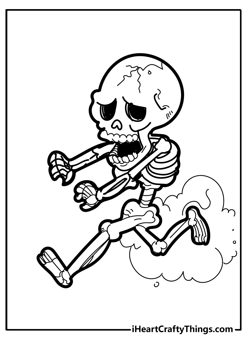 Skeleton Coloring Sheet for children free download