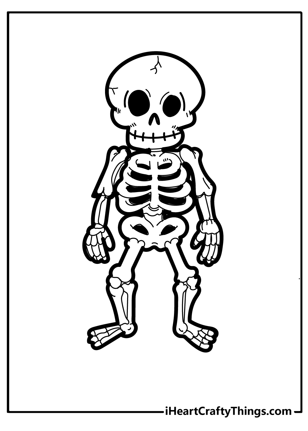 Skeleton Coloring Original Sheet for children free download