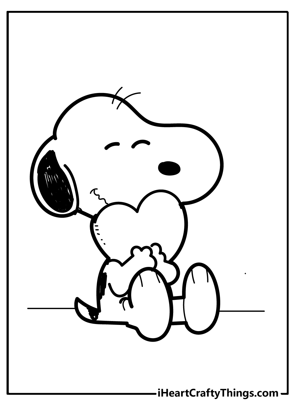 Snoopy Easy Coloring Pages
