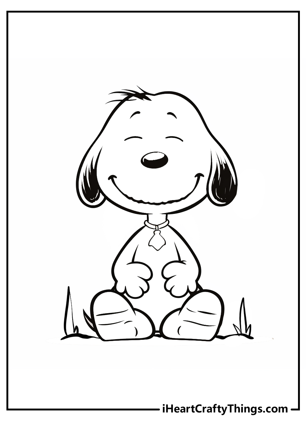 snoopy coloring printable