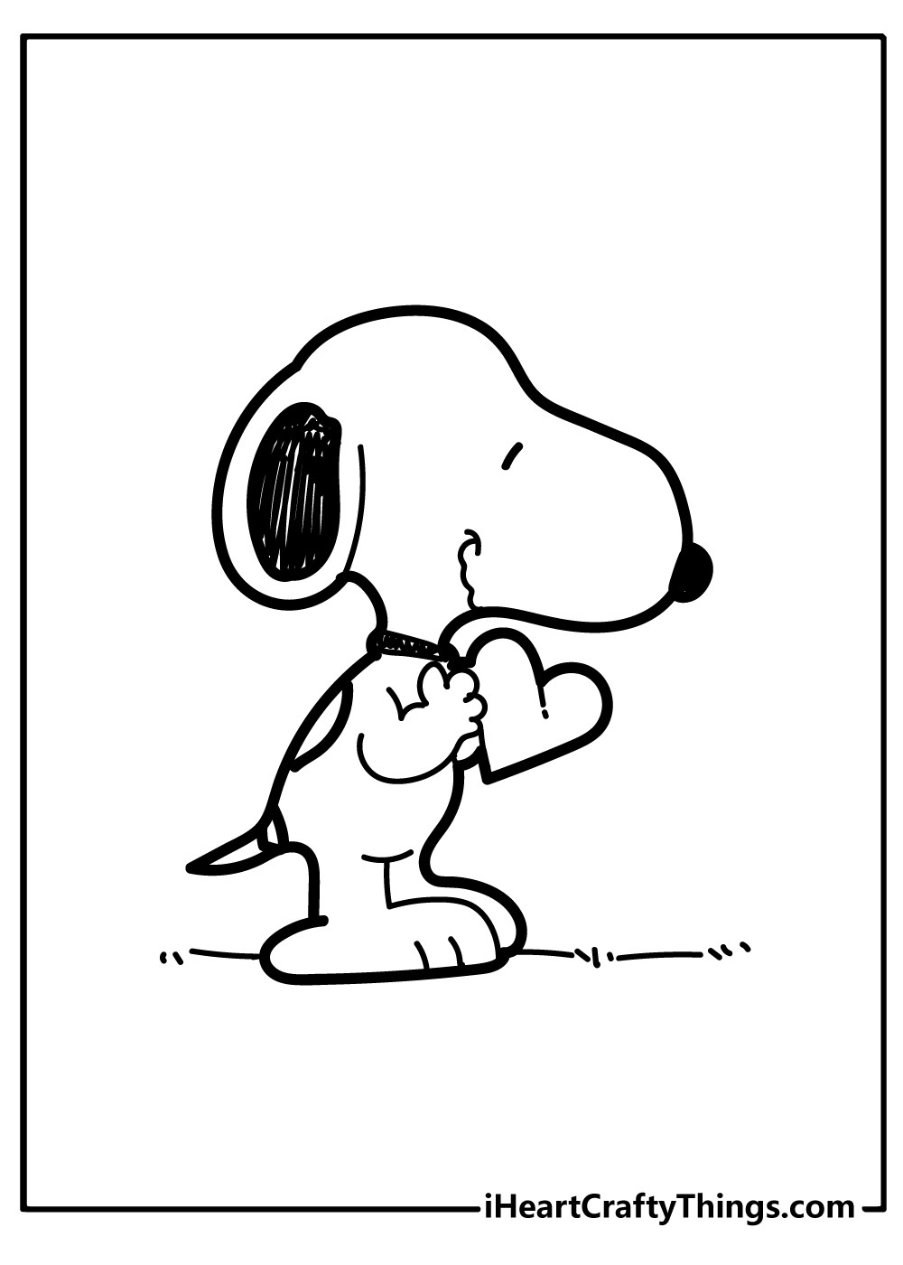 Snoopy Coloring Pages for preschoolers free printable