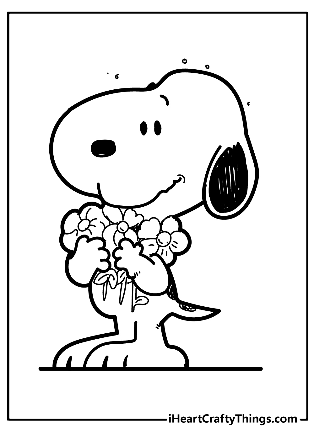 Snoopy Coloring Original Sheet for children free download