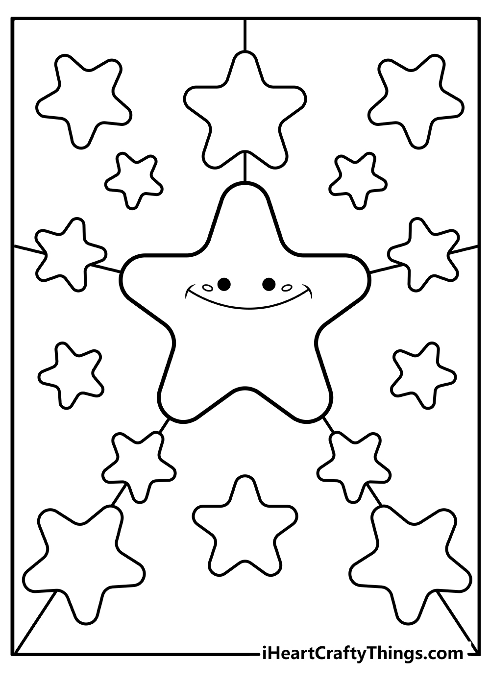 Star Coloring Pages free printable for toddlers