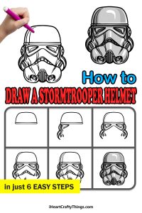 Stormtrooper Helmet Drawing - How To Draw A Stormtrooper Helmet Step By ...