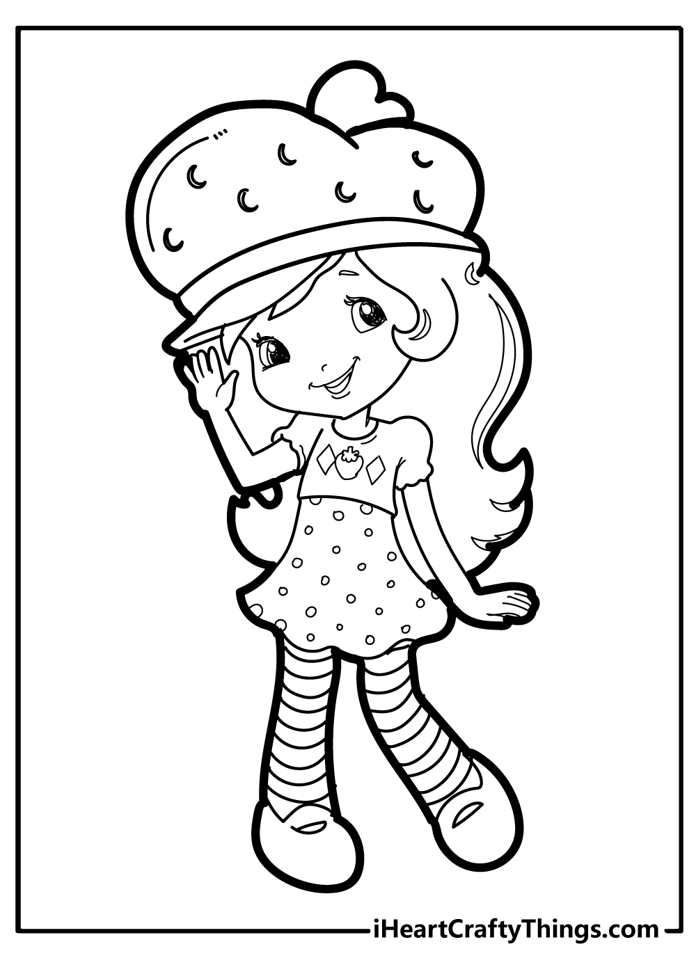 Strawberry Shortcake Easy Coloring Pages 