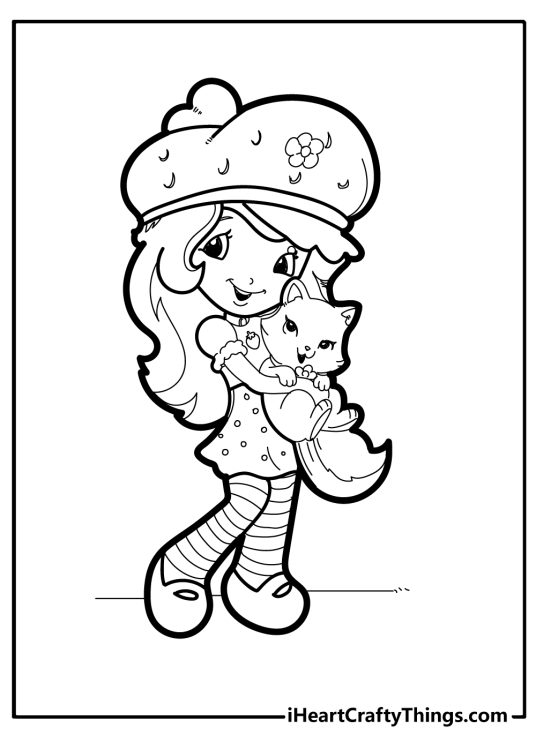 Strawberry Shortcake Coloring Pages for adults free printable