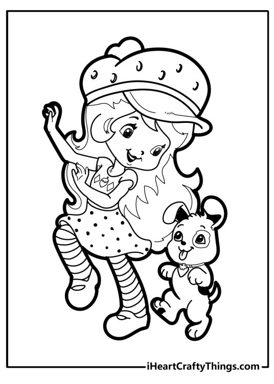 Strawberry Shortcake Coloring Pages free pdf download