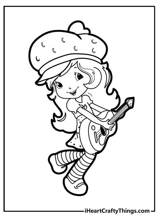 Strawberry Shortcake Coloring Sheet for children free download