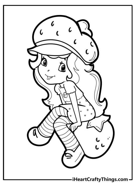 Strawberry Shortcake Coloring Original Sheet for children