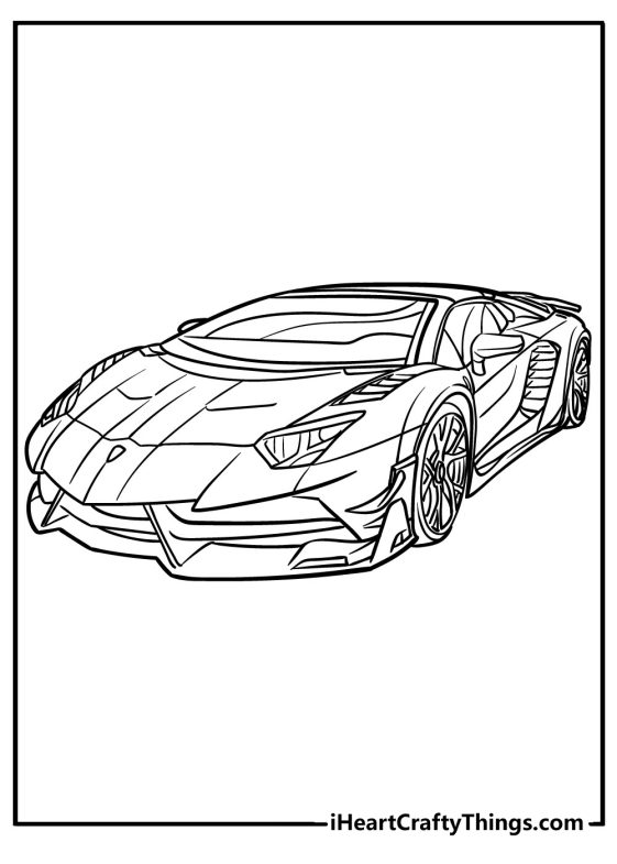 Super Cars Coloring Pages (100% Free Printables)