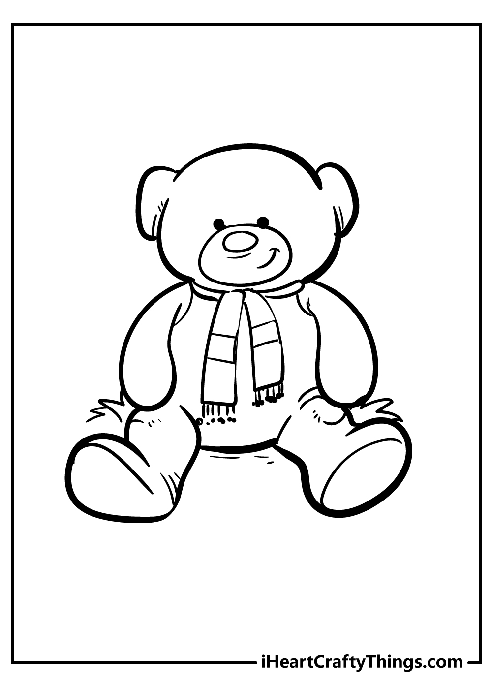 Teddy Bear Coloring Pages for preschoolers free printable