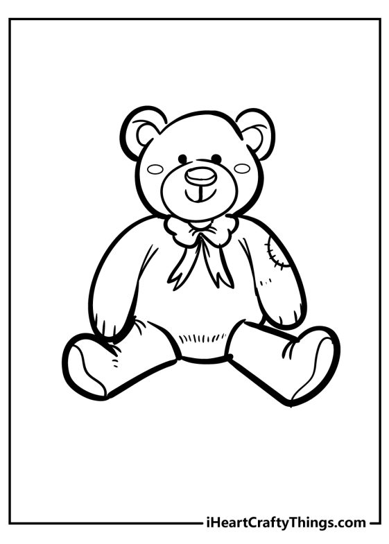 Teddy Bear Coloring Pages (100% Free Printables)