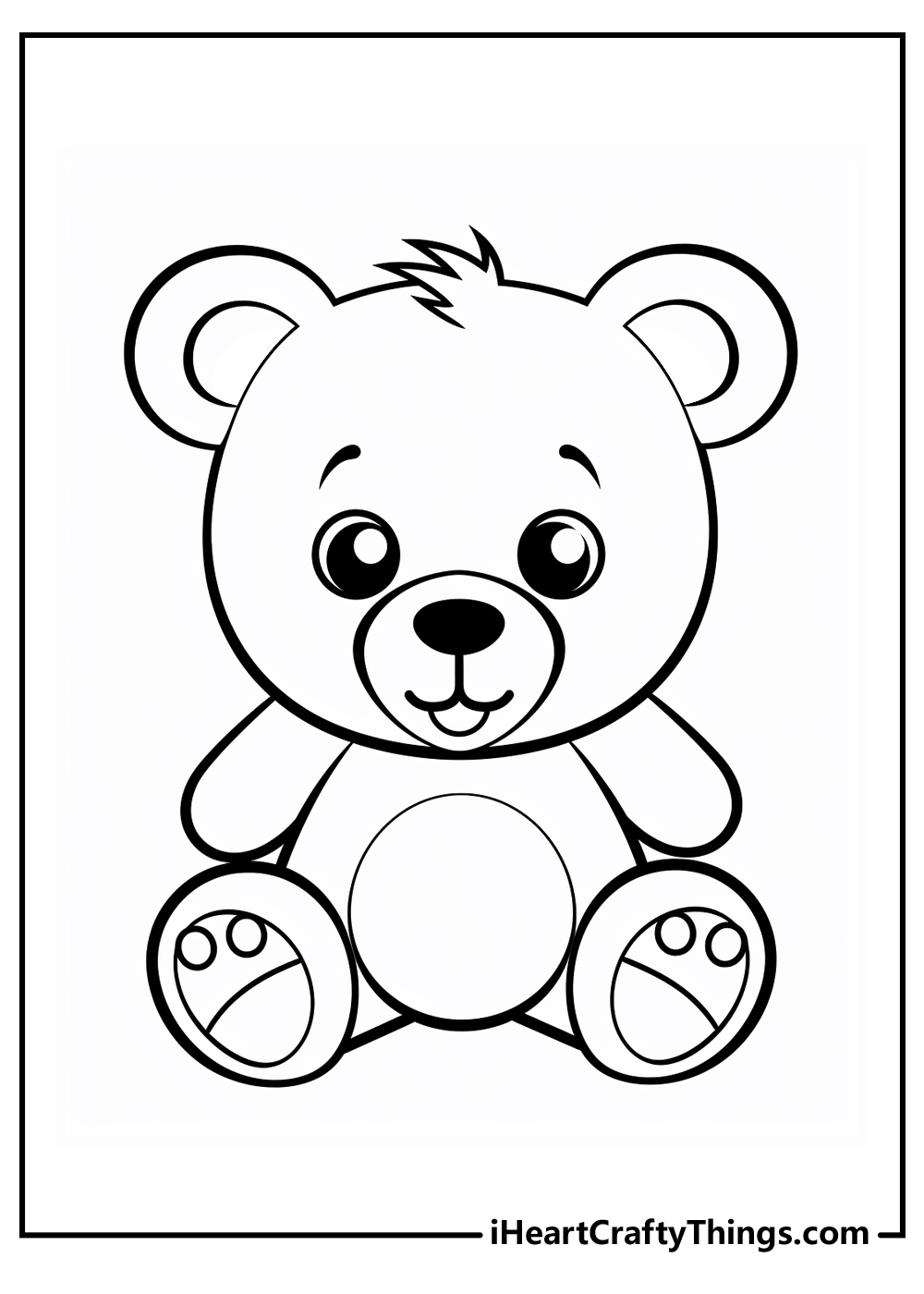 original teddy bear coloring printable