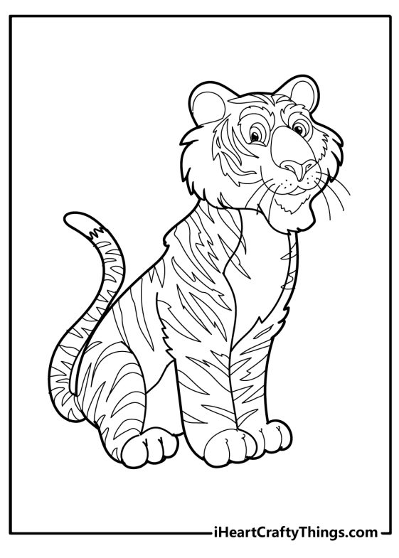 Printable Tiger Coloring Pages (100% Free Printables)