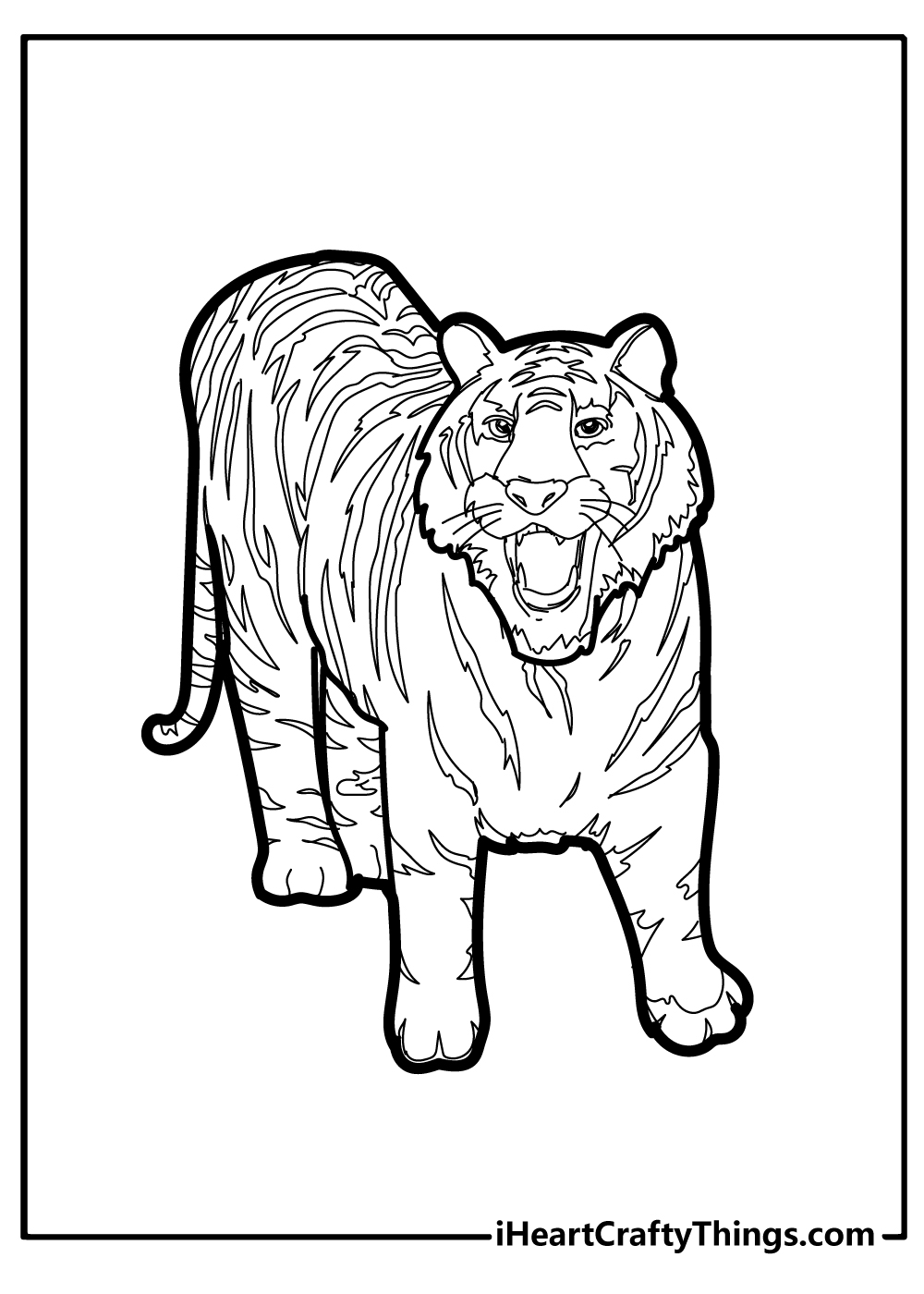 Tiger Coloring Pages free pdf download