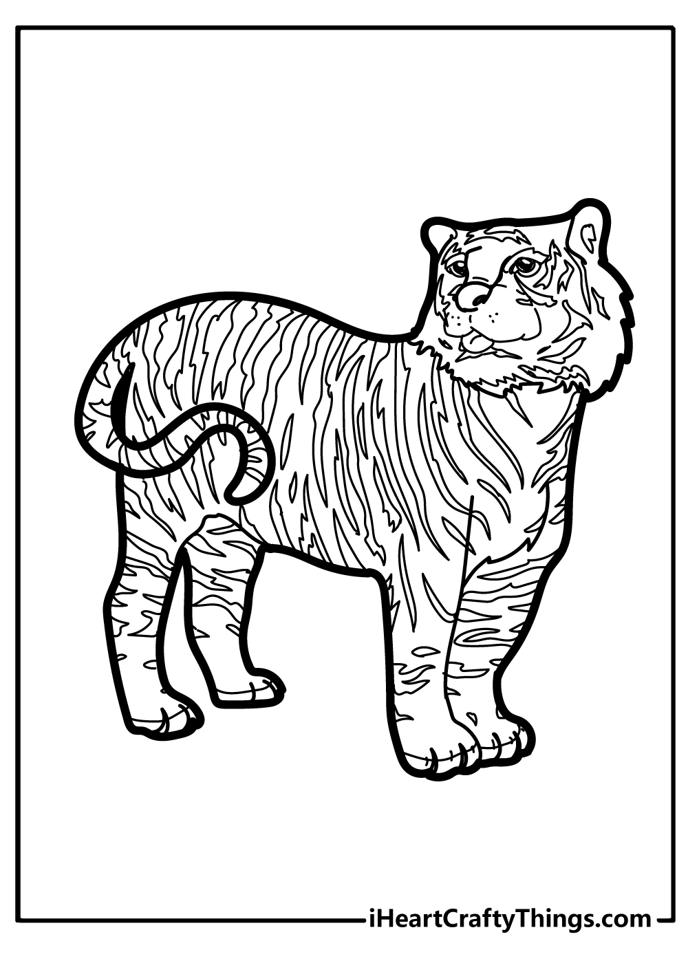 Tiger coloring book for kids: Tiger coloring Pages