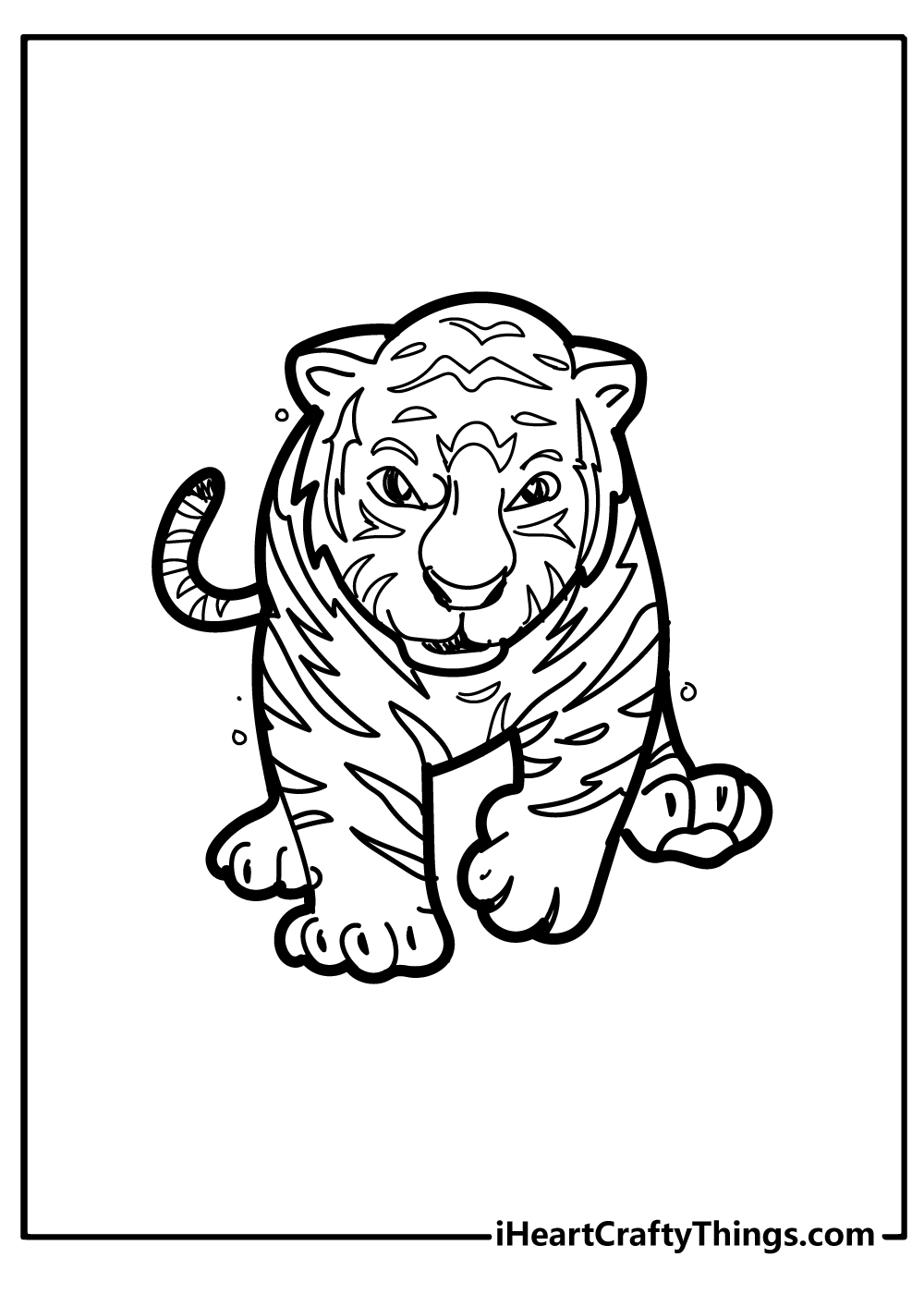 Tiger Stripes Coloring Page in PDF - Download