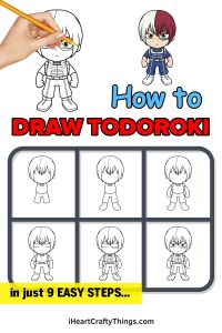 Todoroki Drawing - How To Draw Todoroki Step By Step