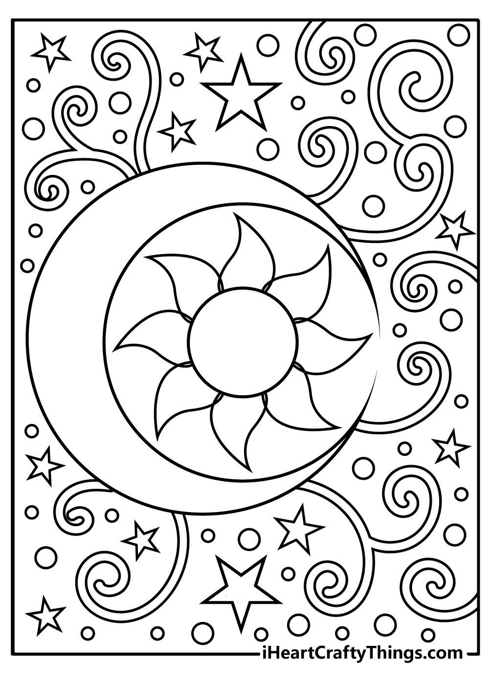 trippy flower coloring pages