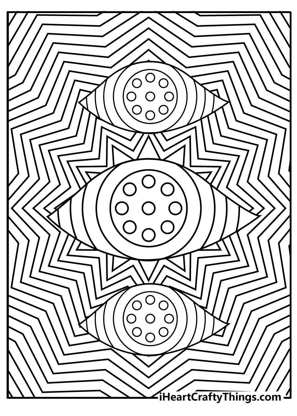 cool Trippy Coloring Pages for kids free printable
