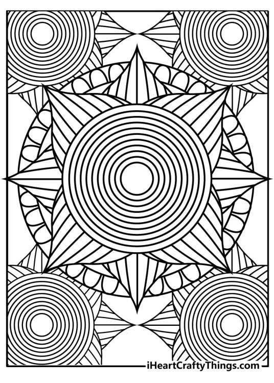 25 Trippy Coloring Pages