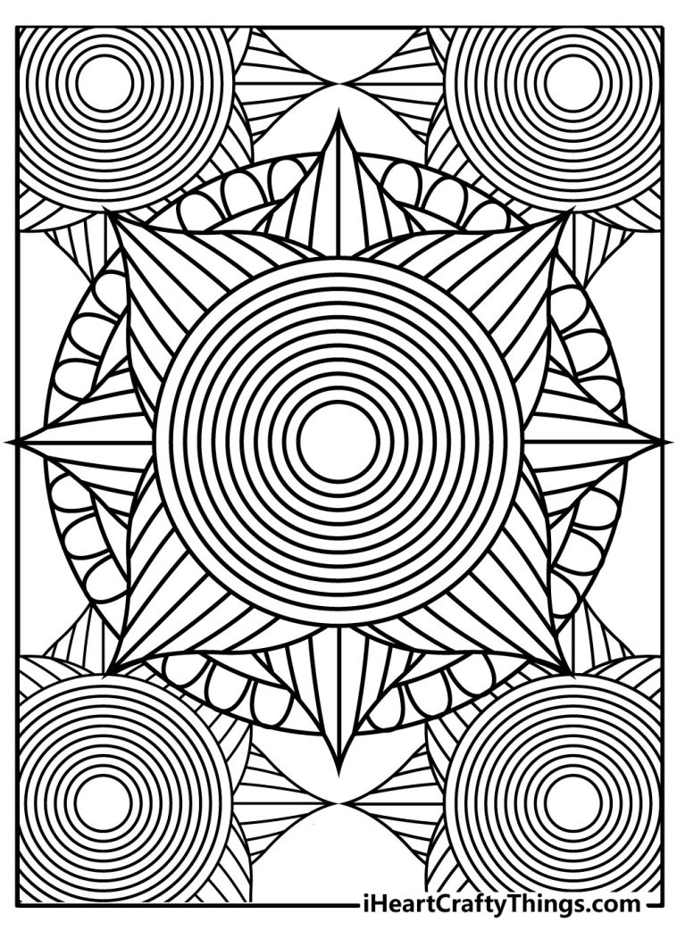 Trippy Coloring Pages free printable