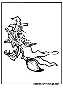 Witch Coloring Pages (100% Free Printables)