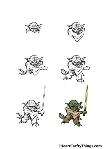 Yoda Drawing - How To Draw Yoda Step By Step