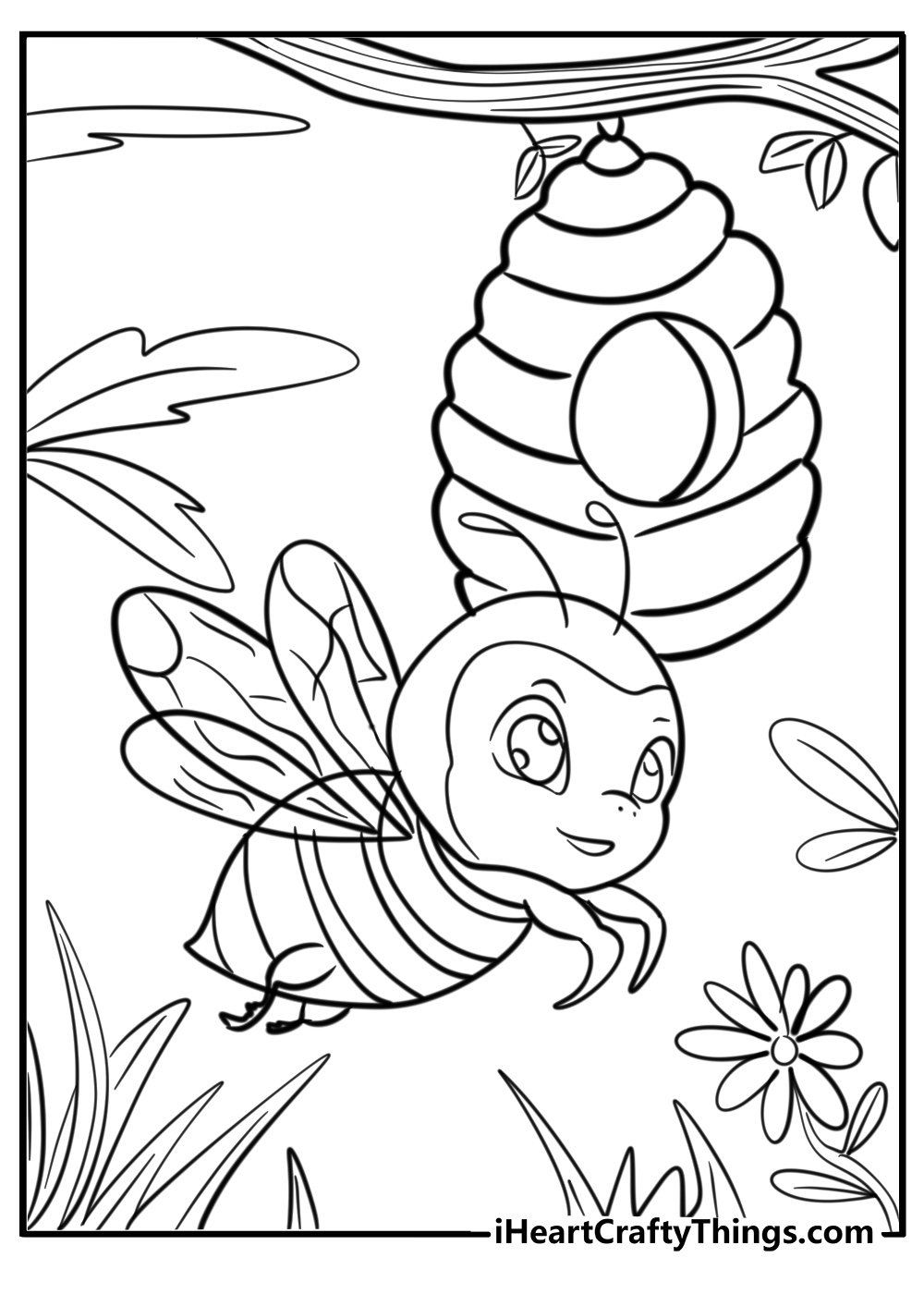Bees coloring pages