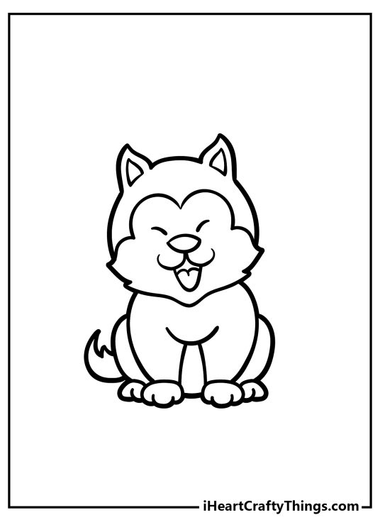 Husky Coloring Pages for kids free download