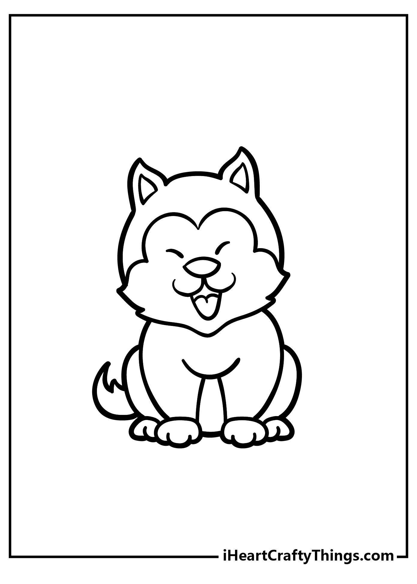 printable siberian husky coloring pages