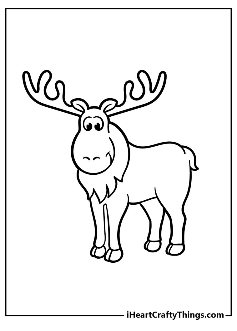 Moose Coloring Pages (100% Free Printables)