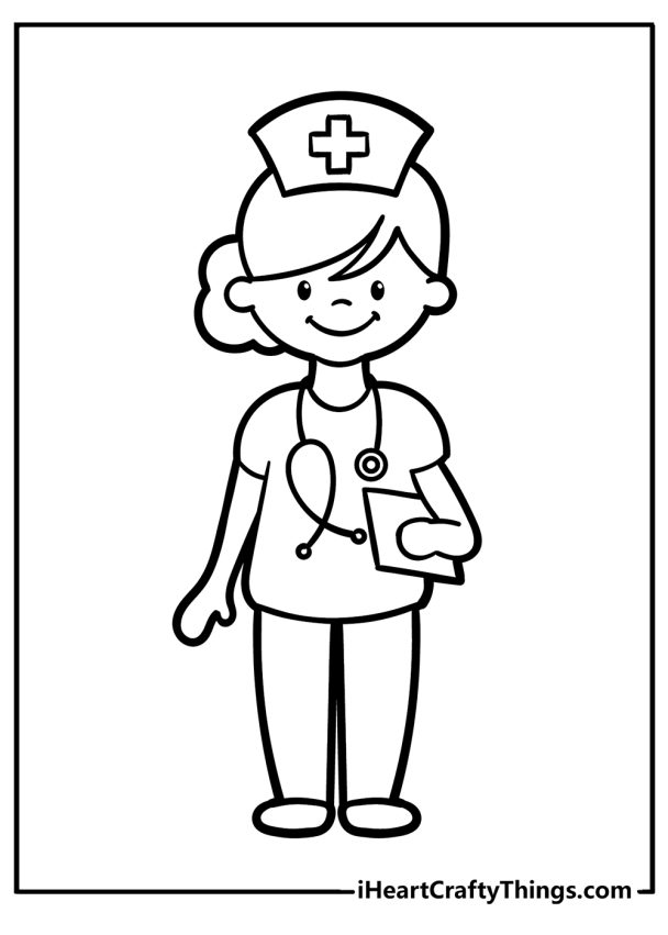 Nurse Coloring Pages (100% Free Printables)