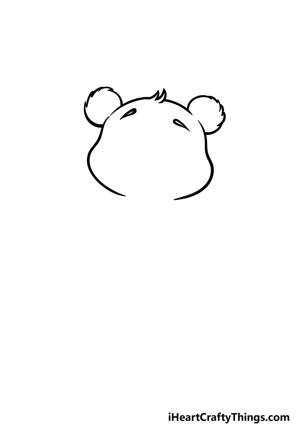 how to draw a Panda Bear step 1