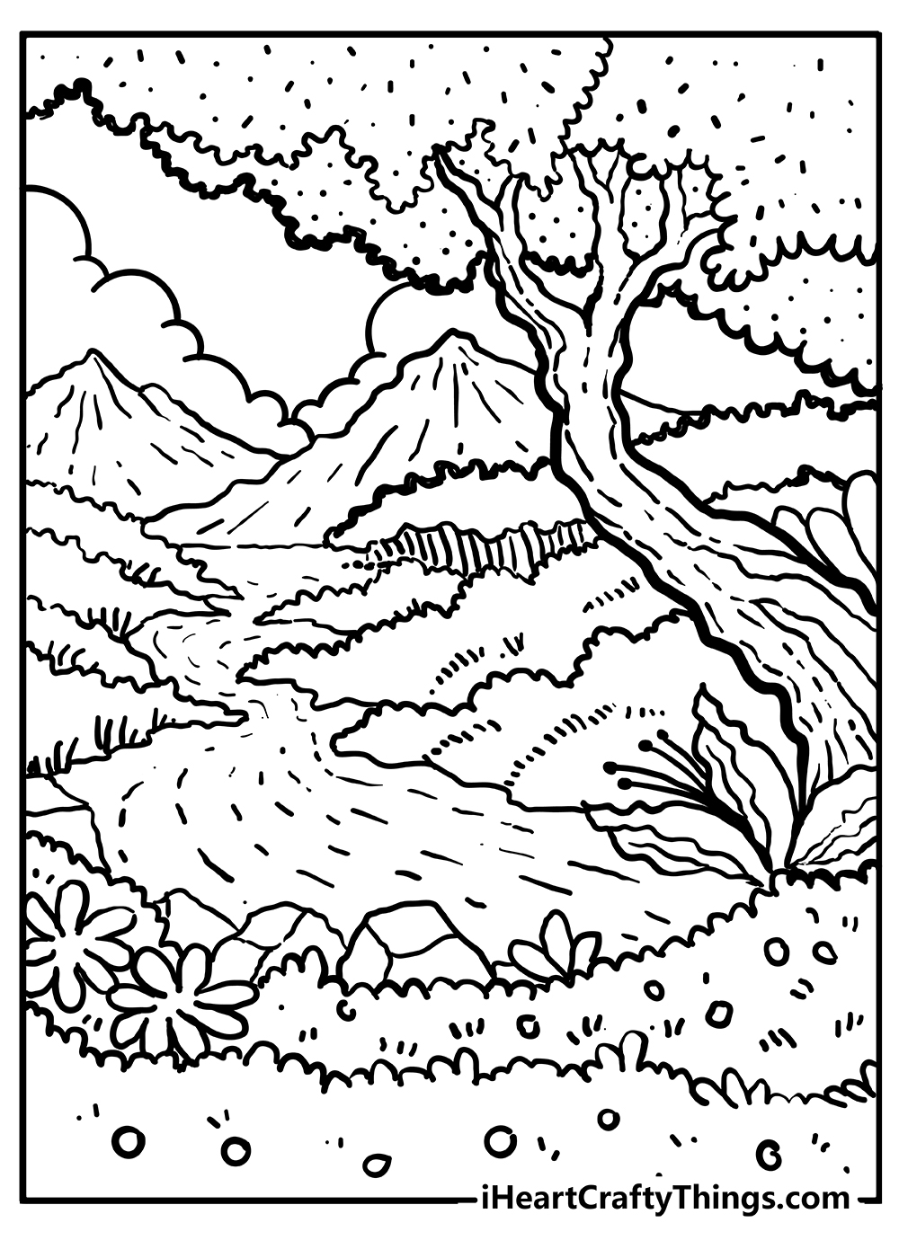 coloring pages of the forest