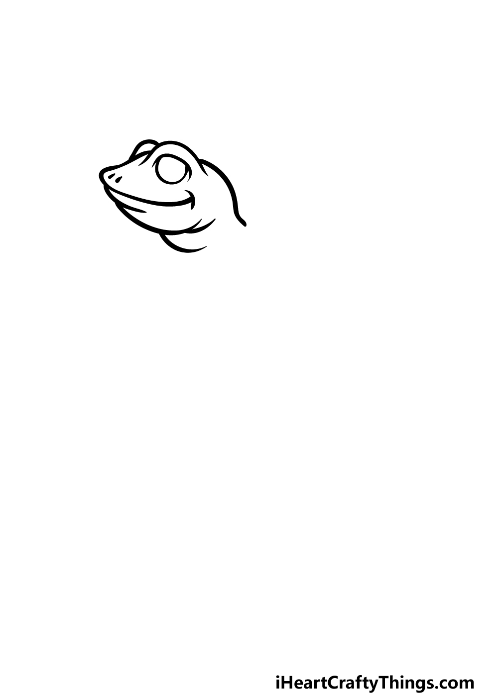 how to draw a Gecko step 1