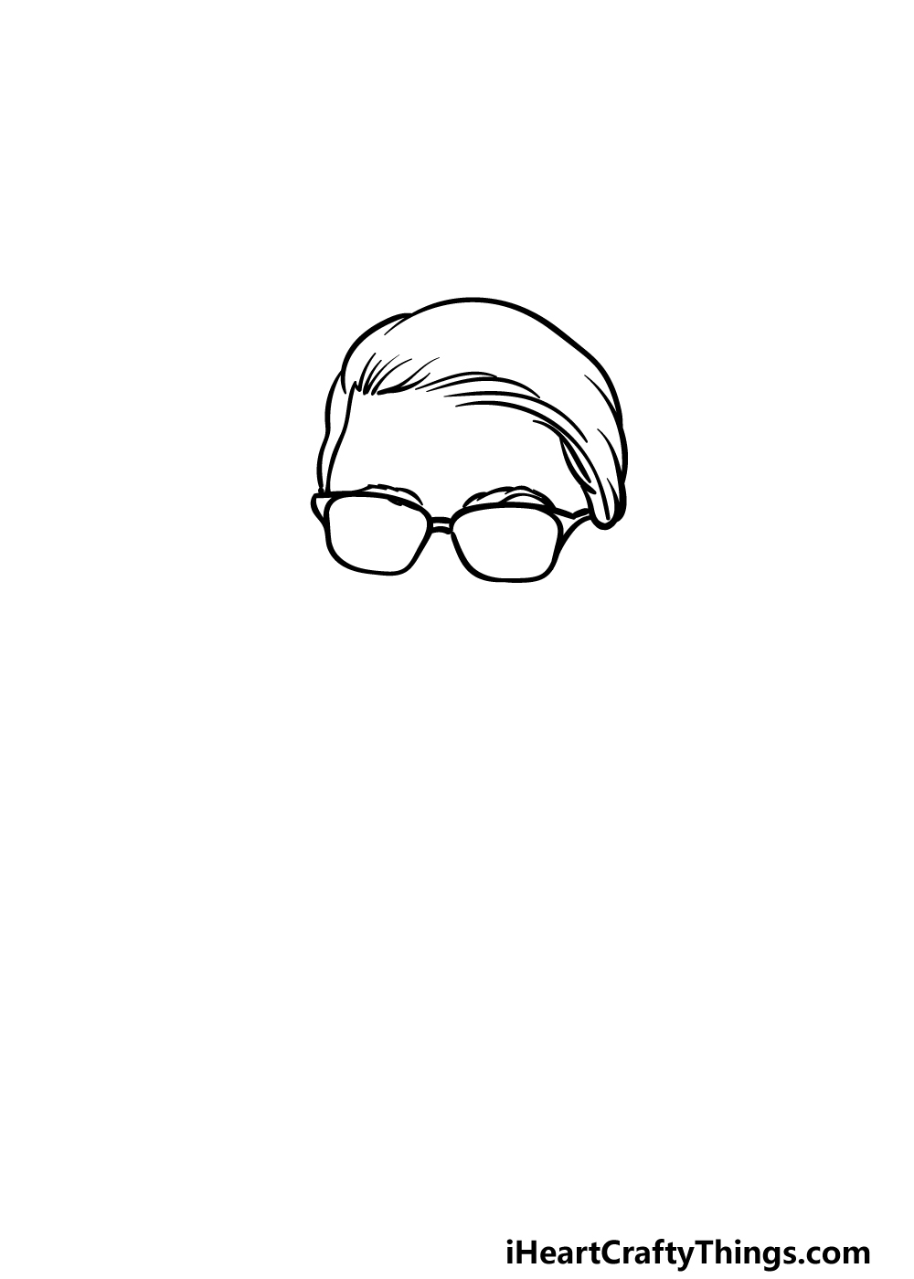 how to draw Ruth Bader Ginsburg step 1