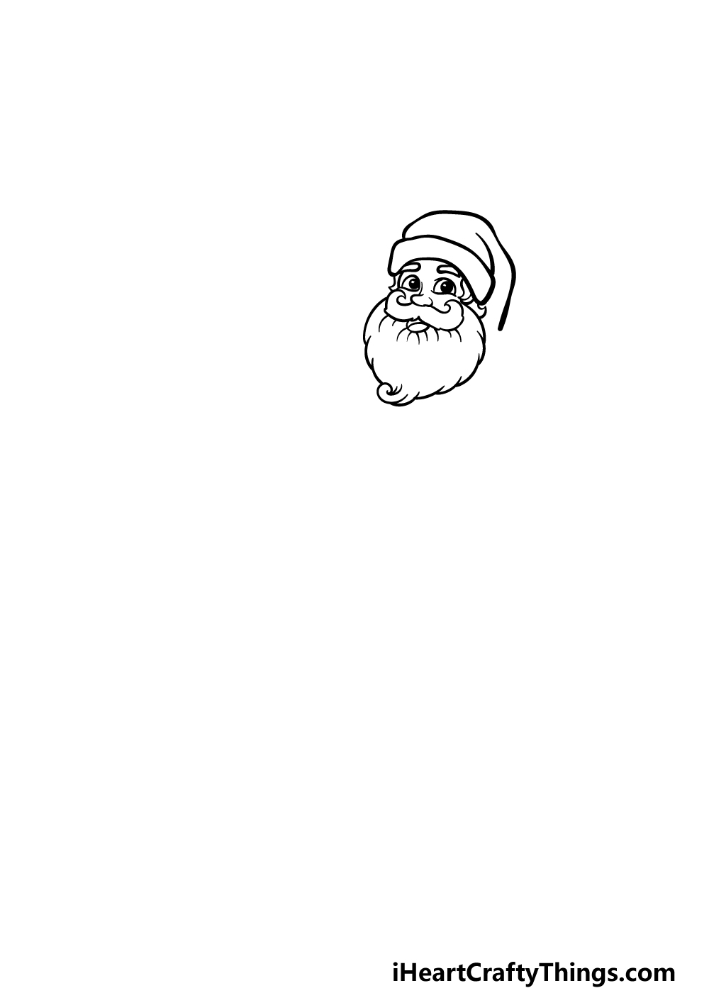 how to draw a Santa Sleigh step 1