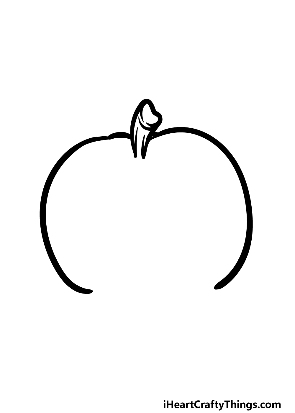 how to draw a Scary Pumpkin step 1