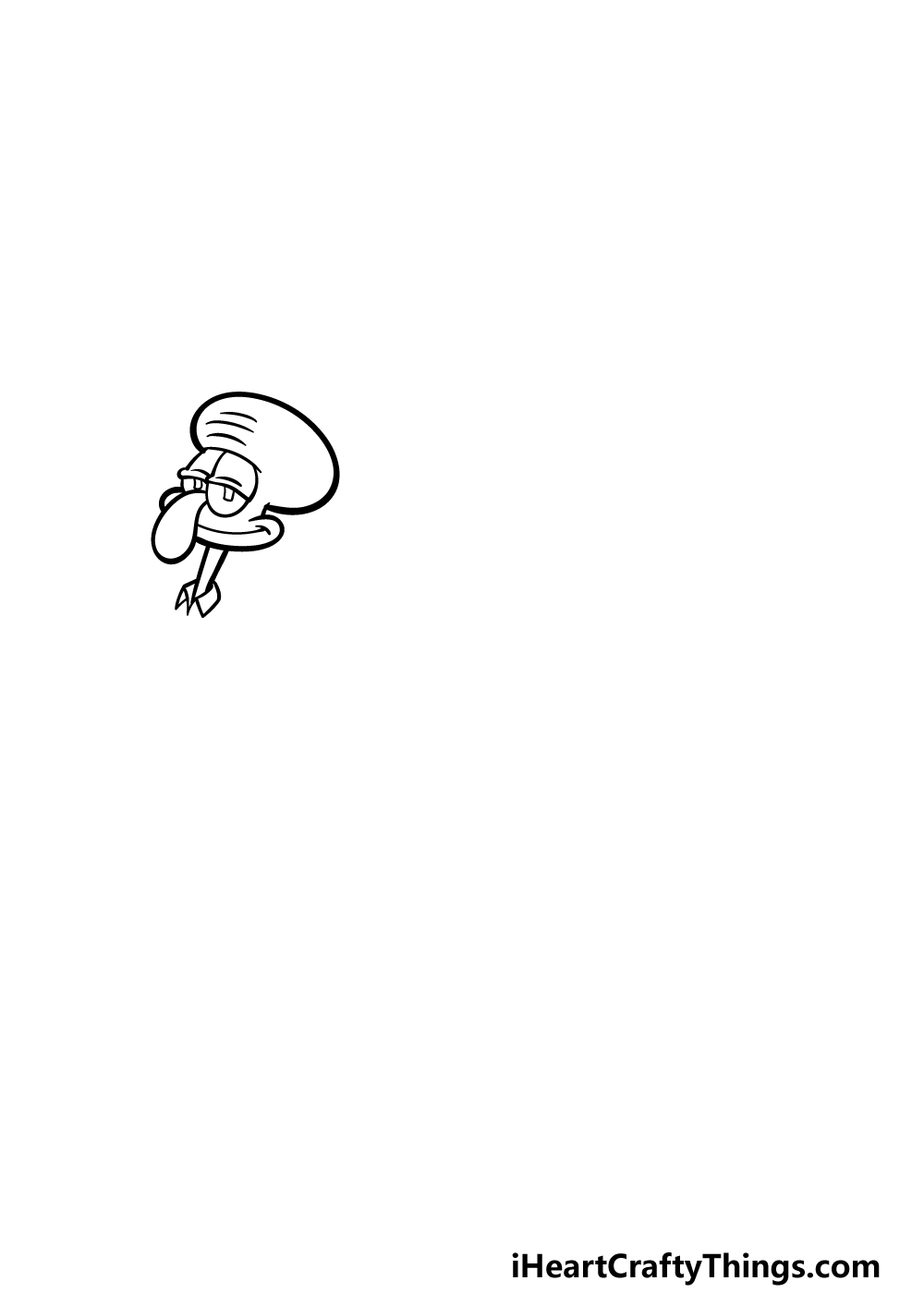 how to draw Spongebob characters step 1