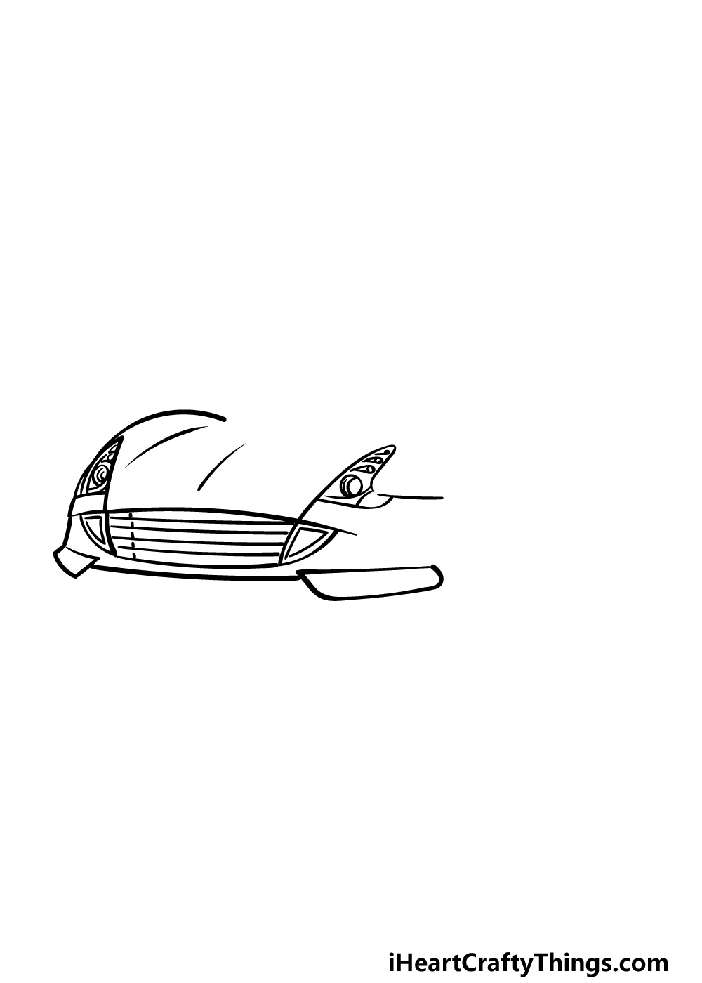 how to draw a Sports Car step 1