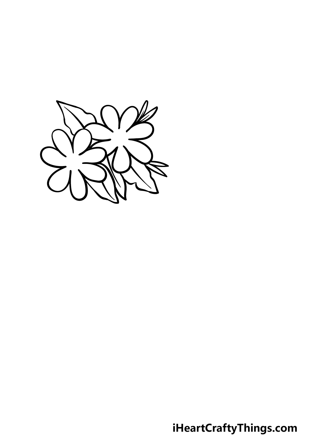 how to draw Spring Flowers step 1