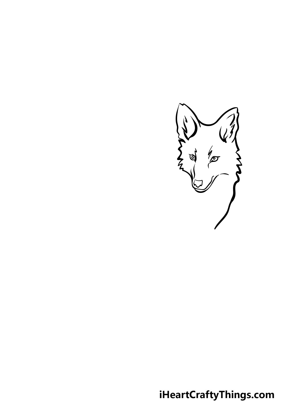 how to draw a Coyote step 1