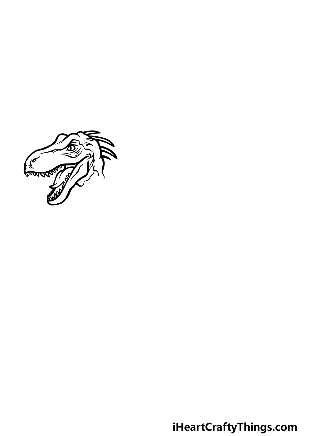 how to draw a Raptor step 1