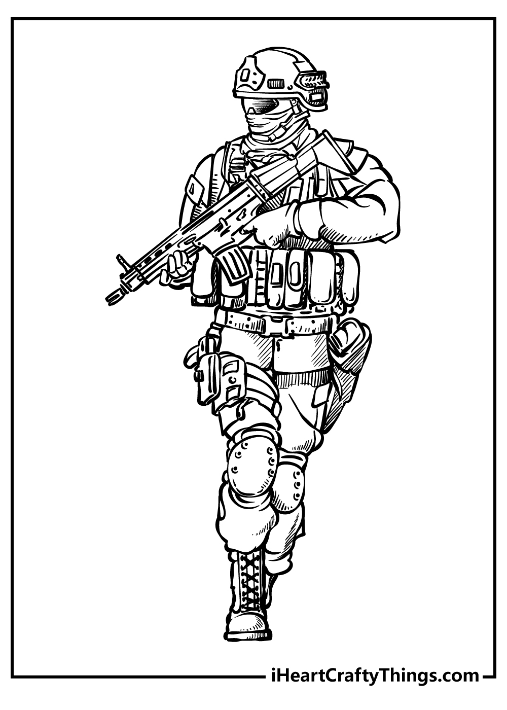 soldier coloring page online