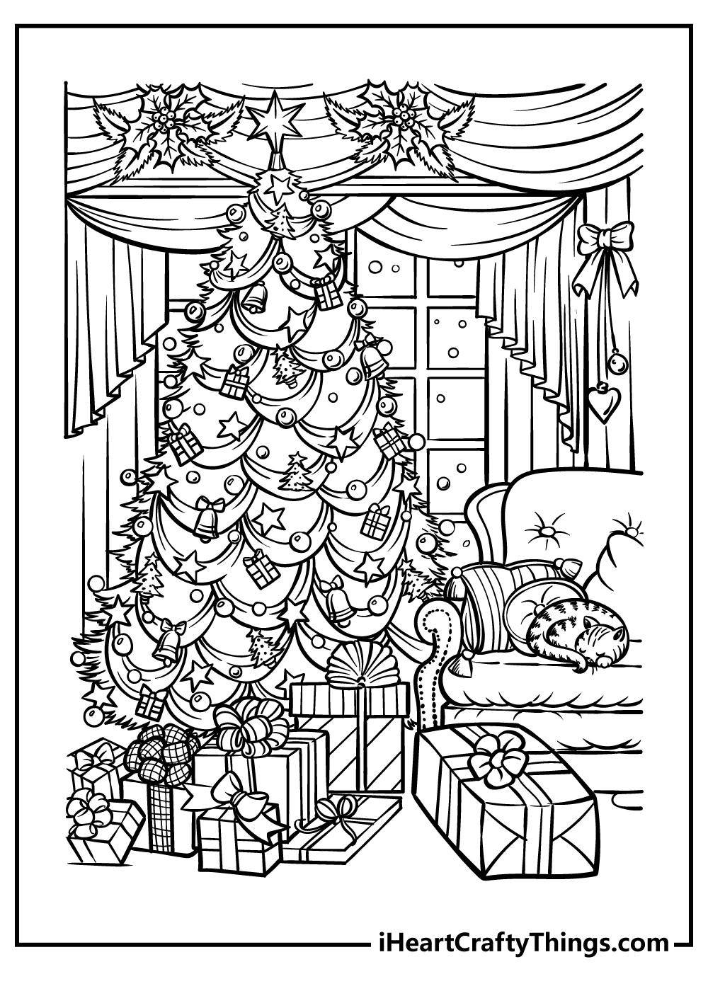 intricate christmas coloring pages