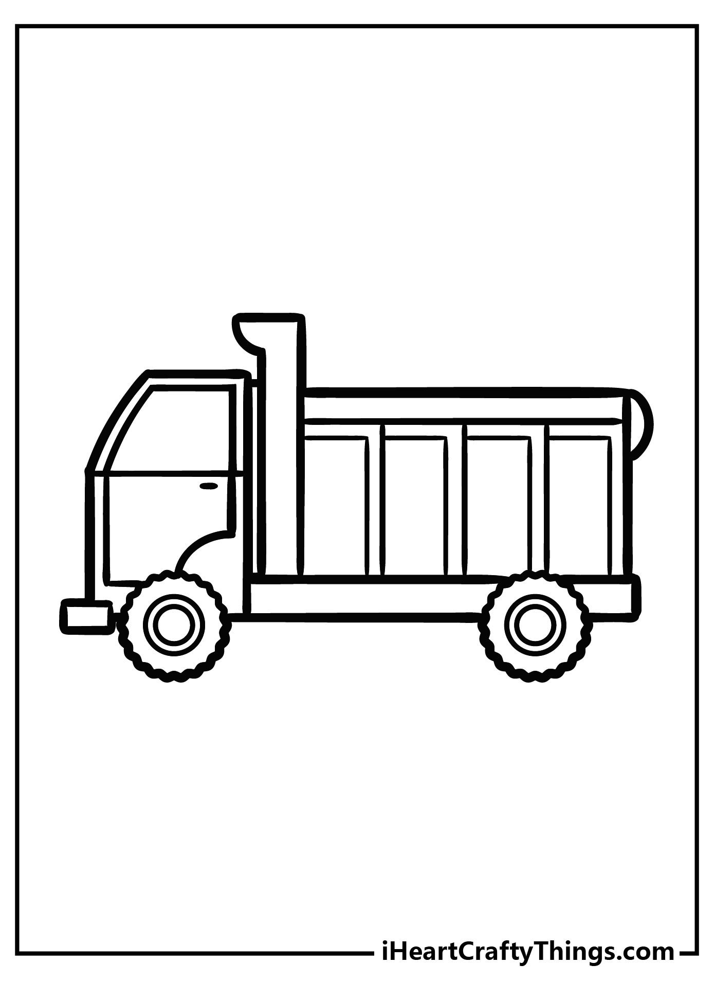 Dump Truck Coloring Pages for kids free download