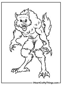 Werewolf Coloring Pages (100% Free Printables)