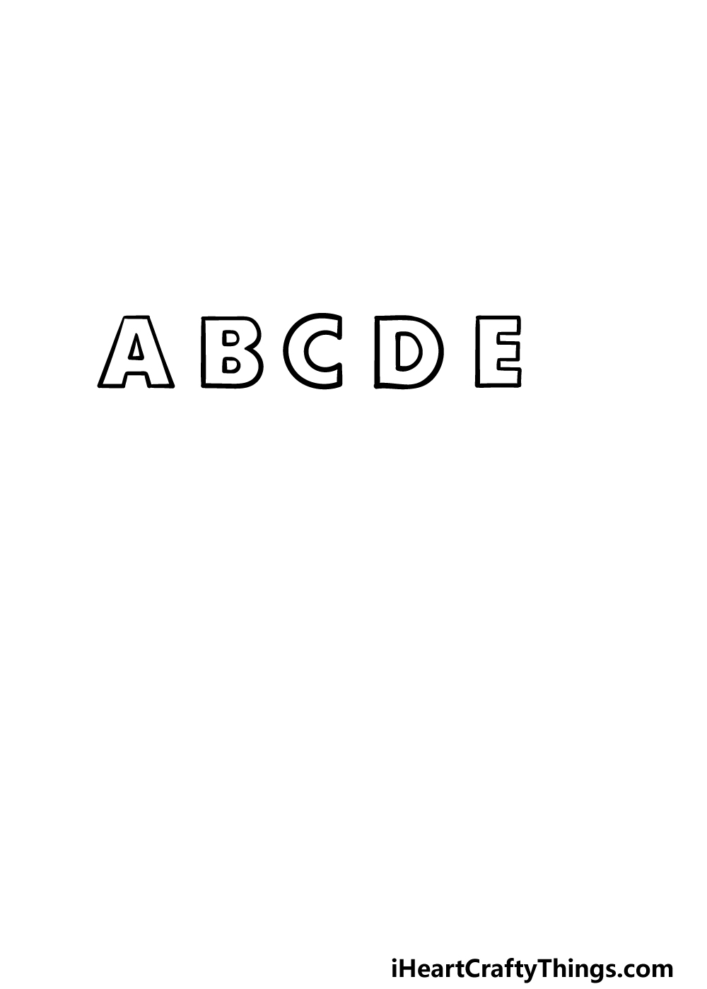 How to Draw The Alphabet step 1