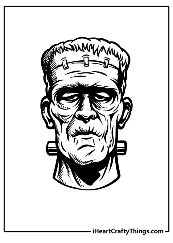 Frankenstein Coloring Pages (100% Free Printables)